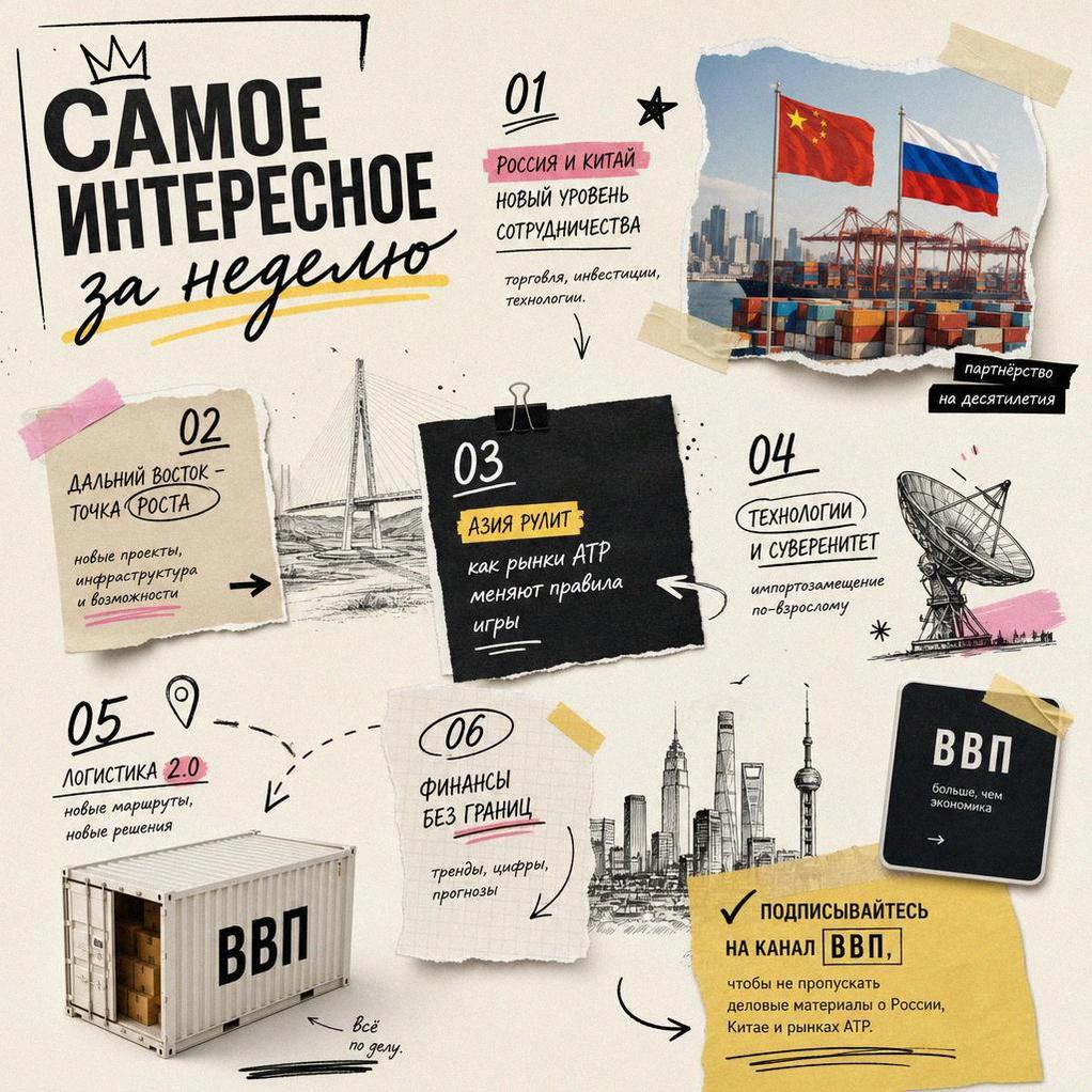 Еженедельный дайджест ВВП: Россия, Китай и деловое сотрудничество